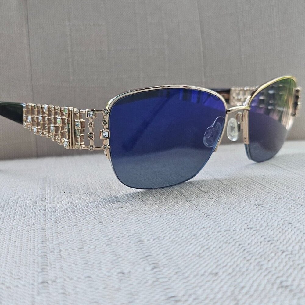 Tura Women Sunglasses/Eyeglasses Frame Half Rim Gold Tone Frame Japan